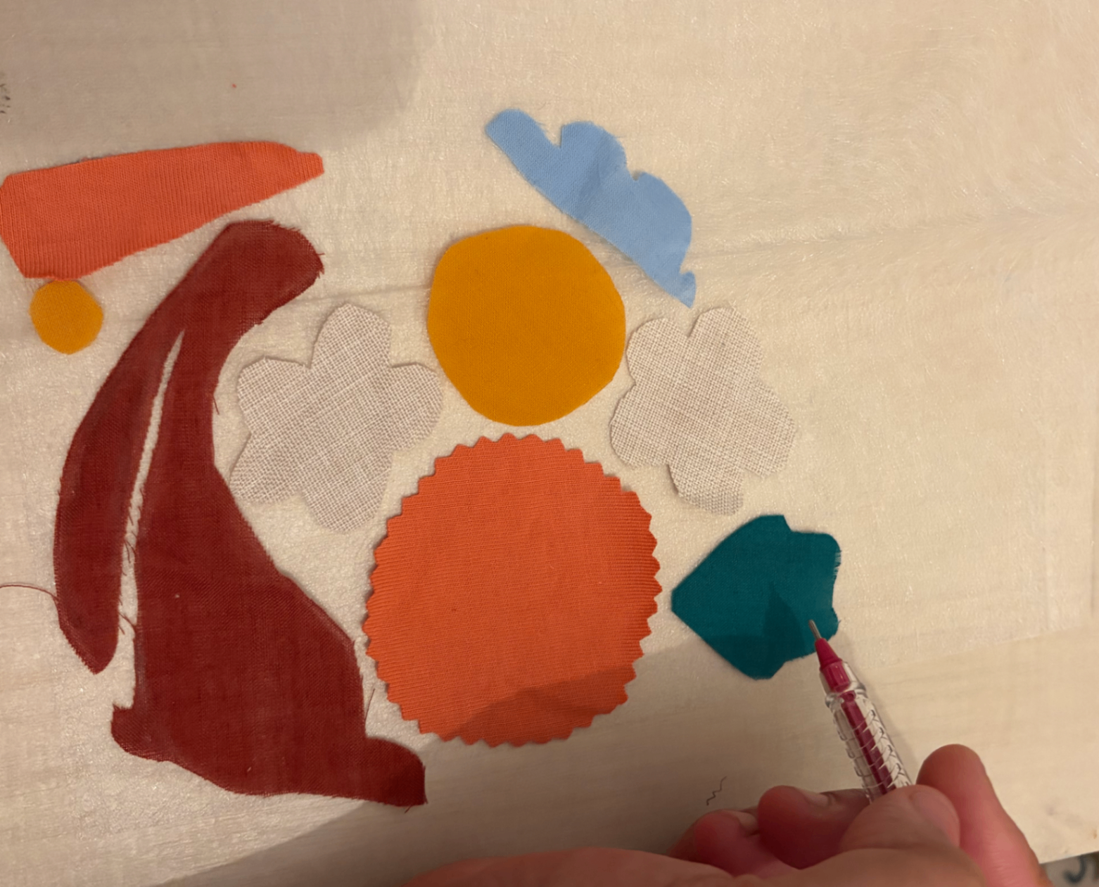 Fabric shapes in progress