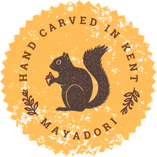 Hand carved in Kent, Mayadori