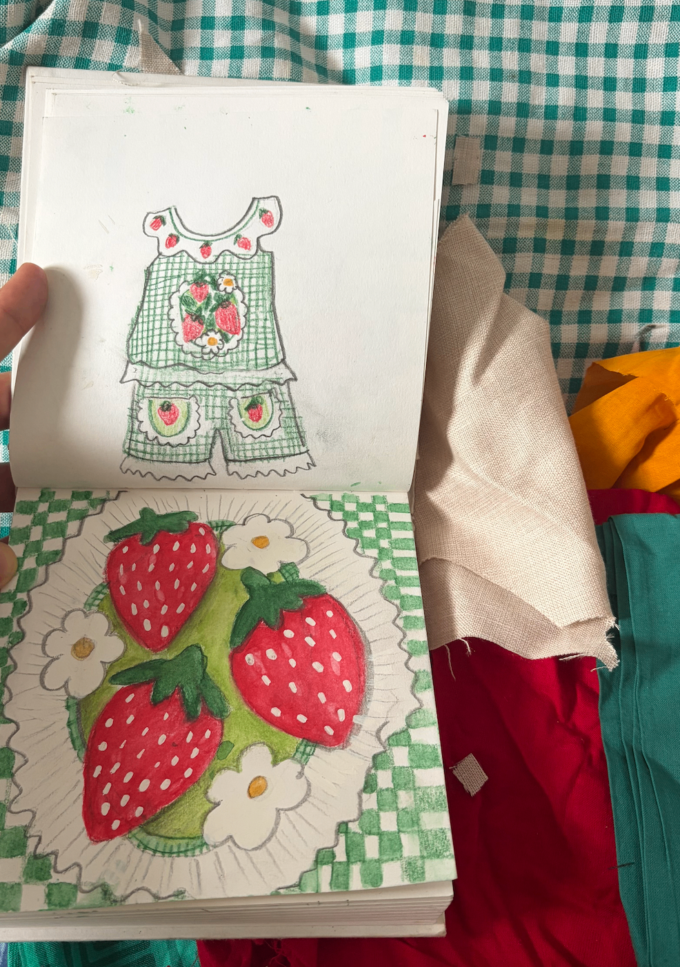 Strawberry sketchbook