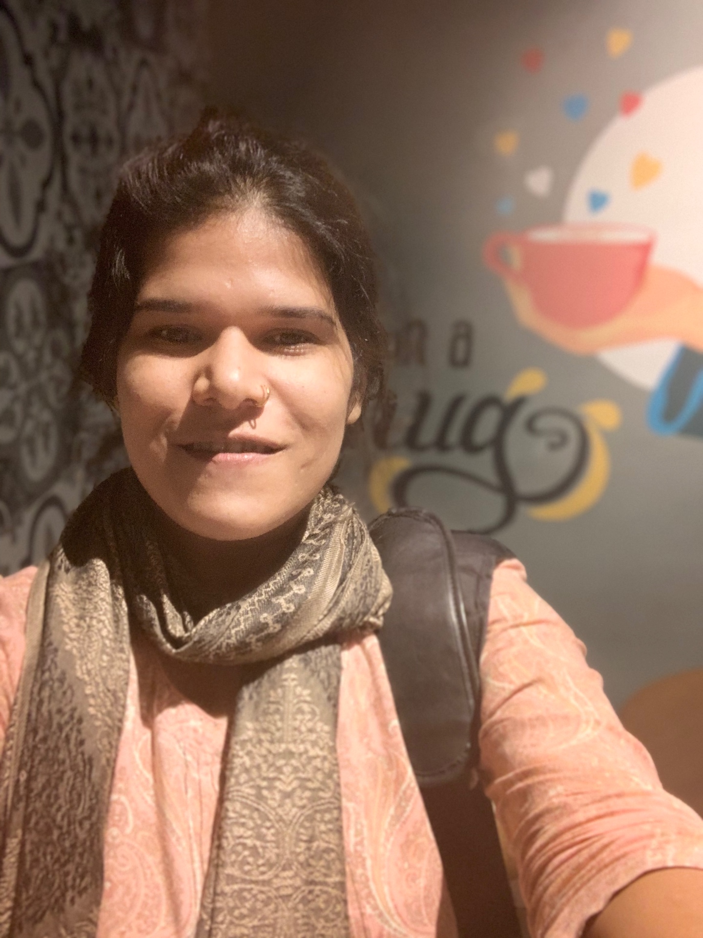 Aparna at a café