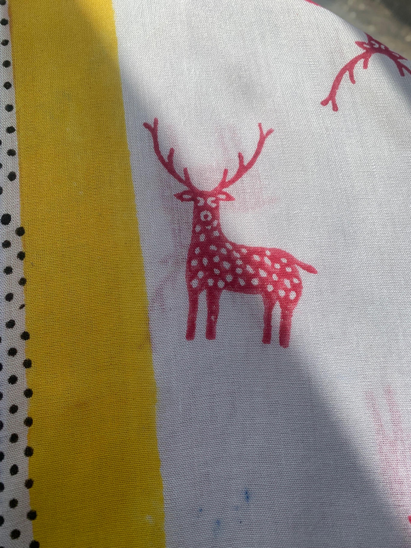 Deer fabric swatch